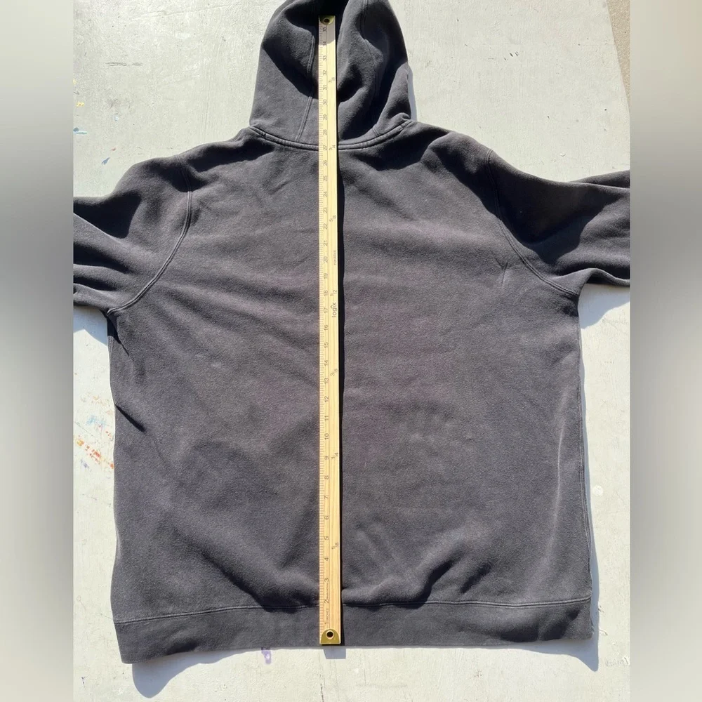 Men's Nike Hoodie Black Swish Logo 2XL Pocket Pullover Cotton Streetwear Active - Picture 11 of 12